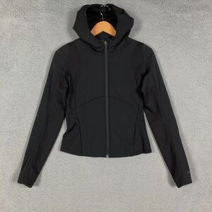 Lululemon Push Your Pace Jacket Women's 8 Black Zip Primaloft Insulated Hooded